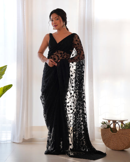 ✨Luxury Floral Lace Designer Saree Collection✨