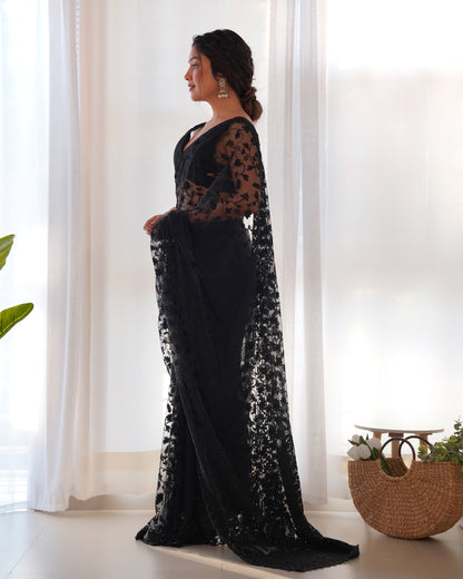 ✨Luxury Floral Lace Designer Saree Collection✨