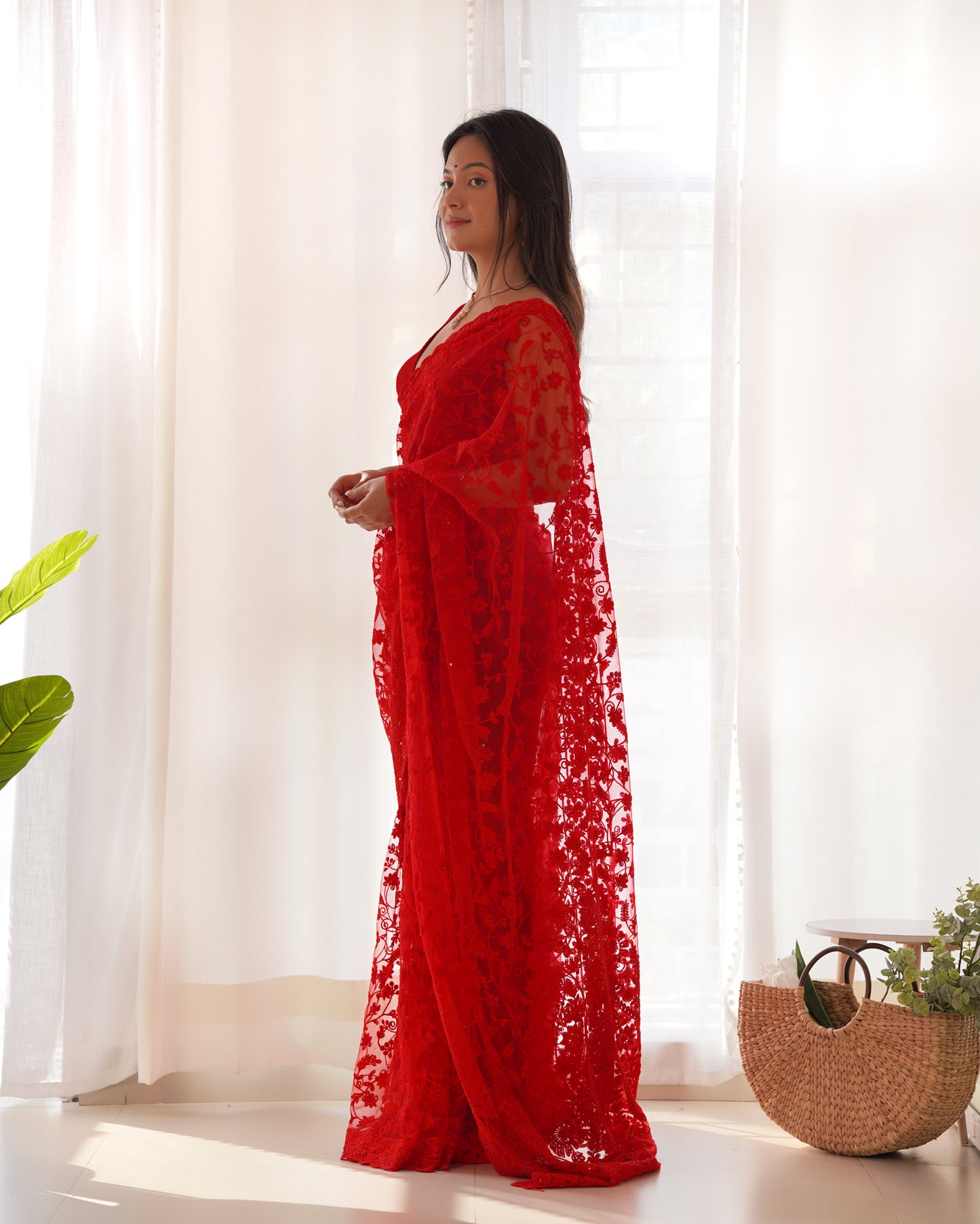 ✨Luxury Floral Lace Designer Saree Collection✨