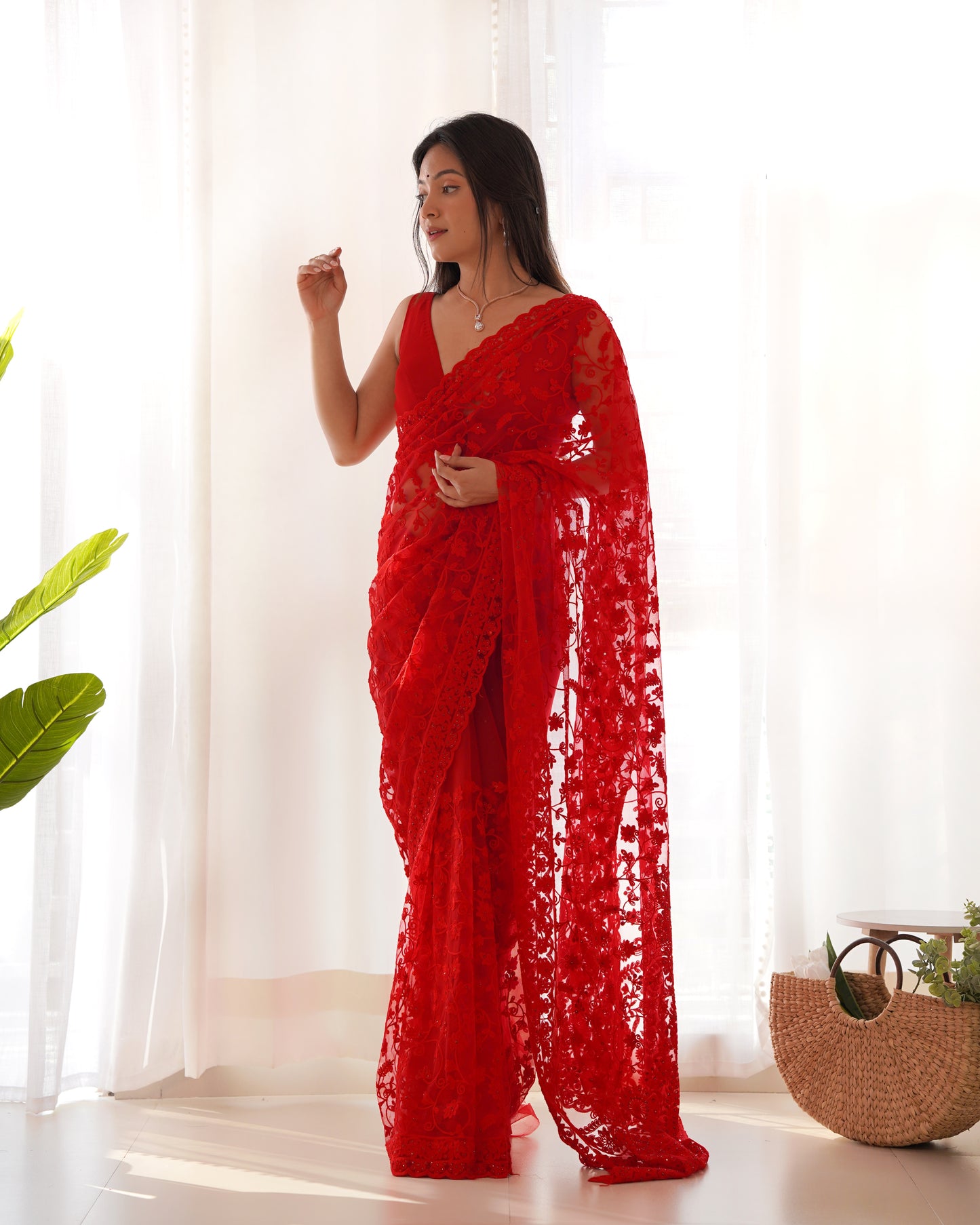 ✨Luxury Floral Lace Designer Saree Collection✨