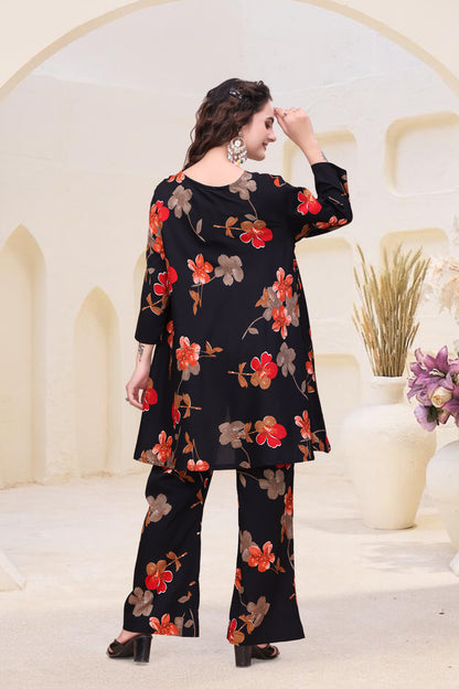 ZAYLÉRA Noir Blossom Luxe Co-Ord