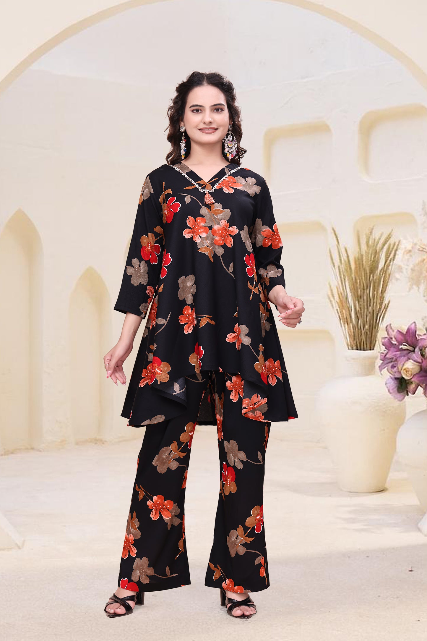 ZAYLÉRA Noir Blossom Luxe Co-Ord