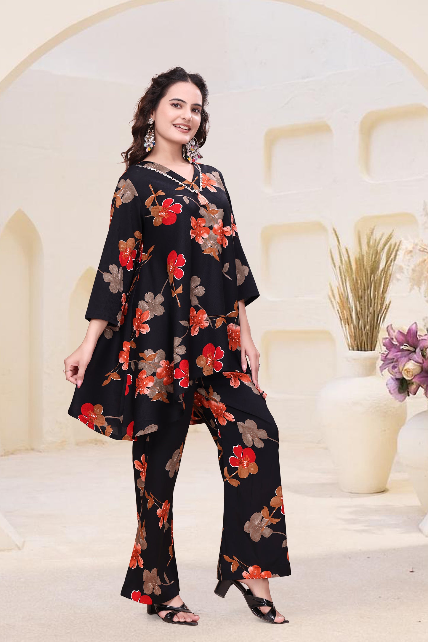 ZAYLÉRA Noir Blossom Luxe Co-Ord