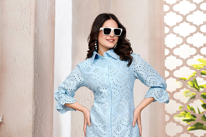 ZAYLÉRA Azure Élégance Top
