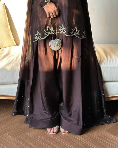 ✨ Royal Rani Pink Pearl Work Palazzo Suit Set ✨