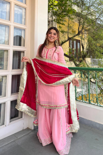 ✨ Maharani Noor Embroidered Sharara Suit Set ✨