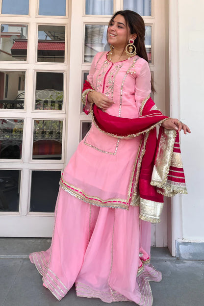 ✨ Maharani Noor Embroidered Sharara Suit Set ✨