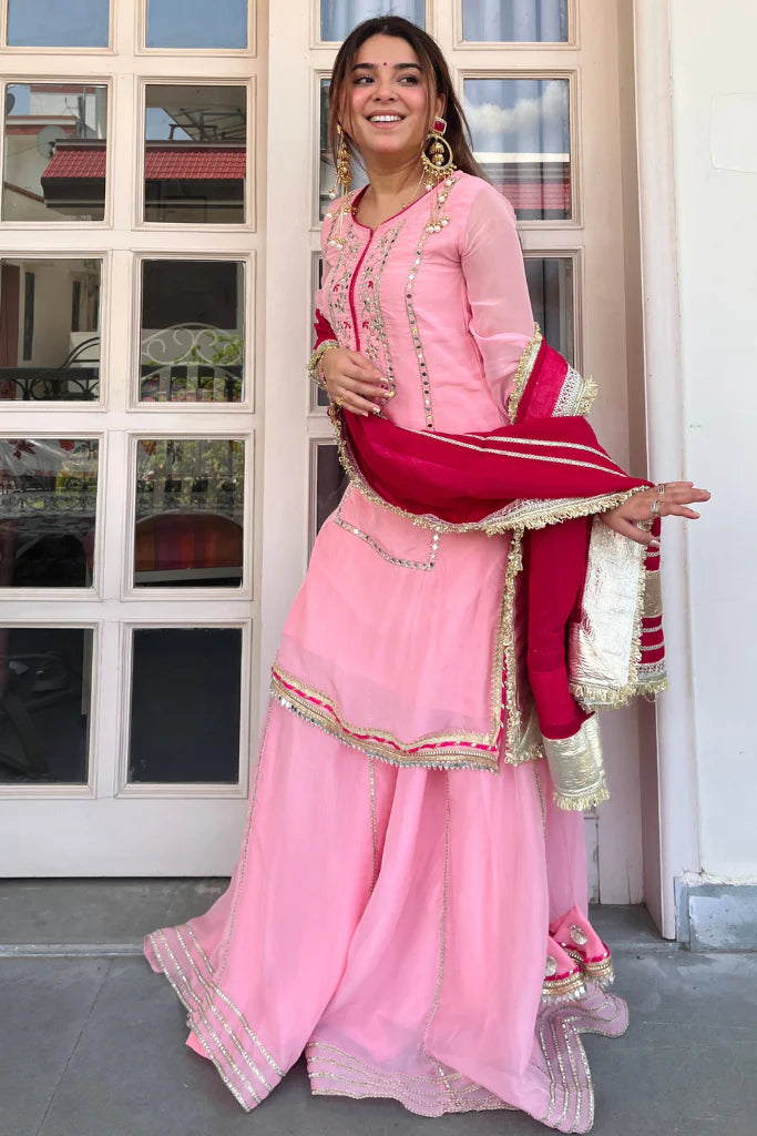 ✨ Maharani Noor Embroidered Sharara Suit Set ✨
