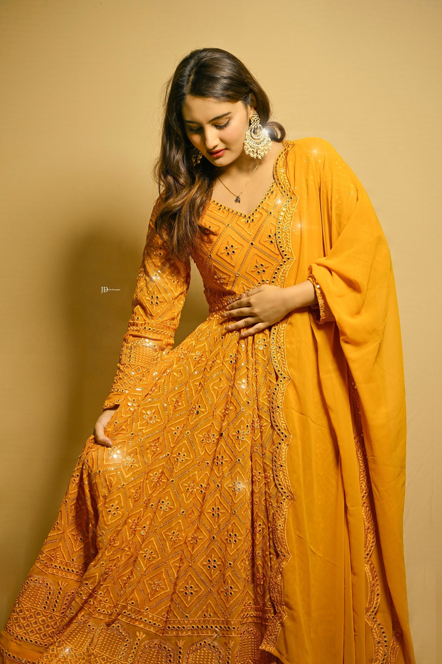 ✨Royal Lavender Embroidered Anarkali Suit Set with Dupatta✨