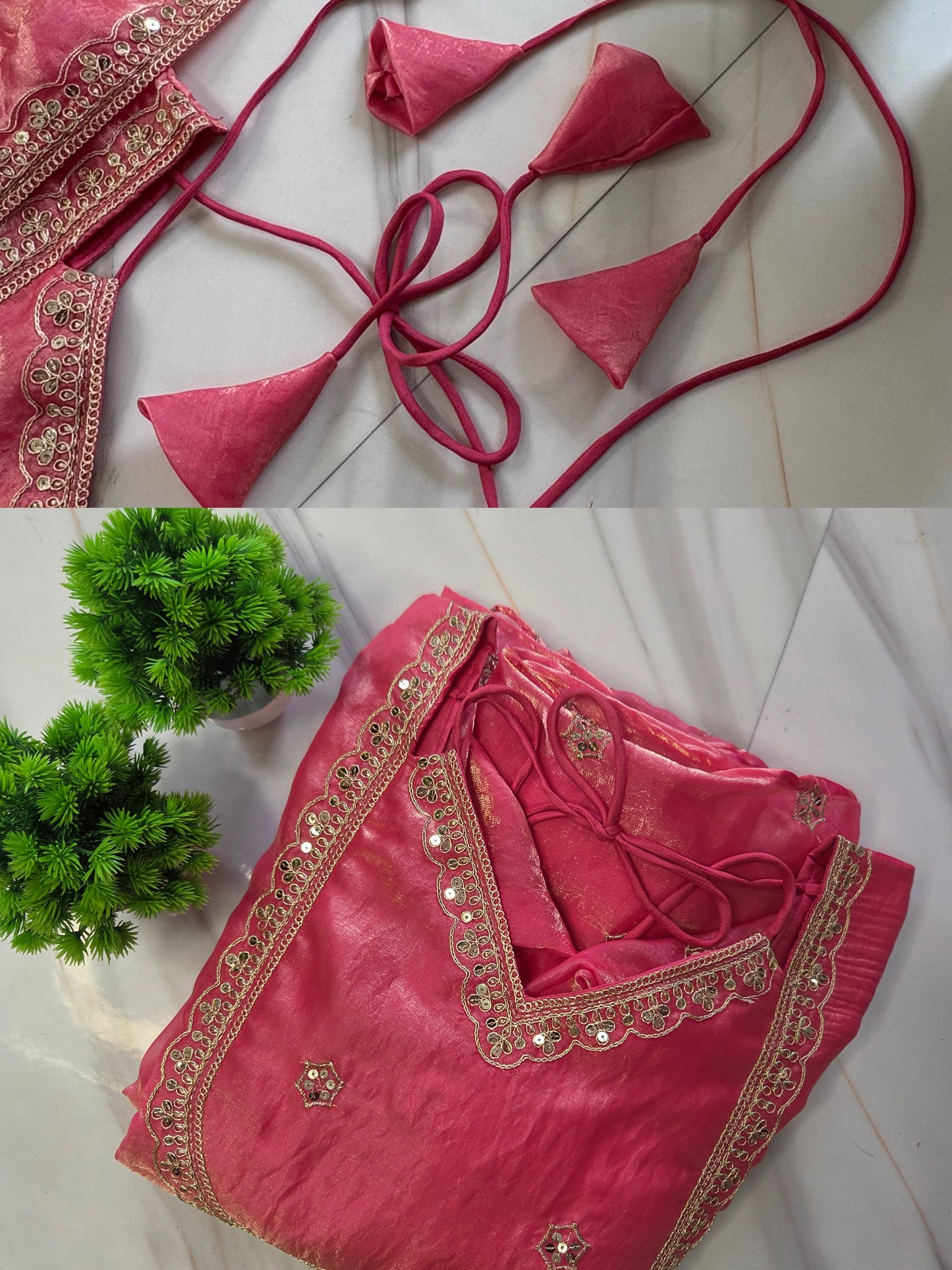 Pastel Pink Sequins Embroidered Anarkali Gown with Dupatta