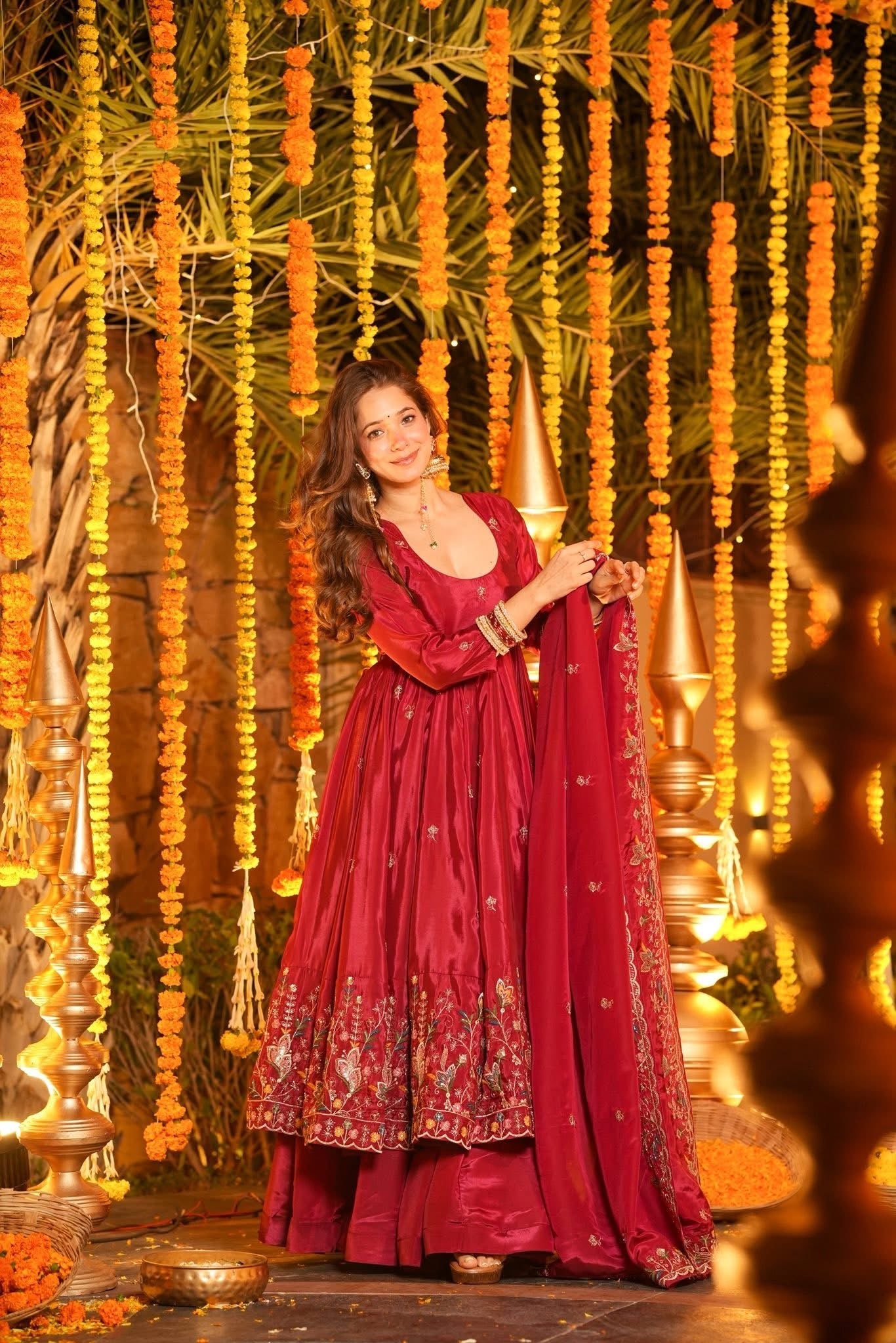✨ Maharani Luxe Silk Anarkali Suit Set ✨