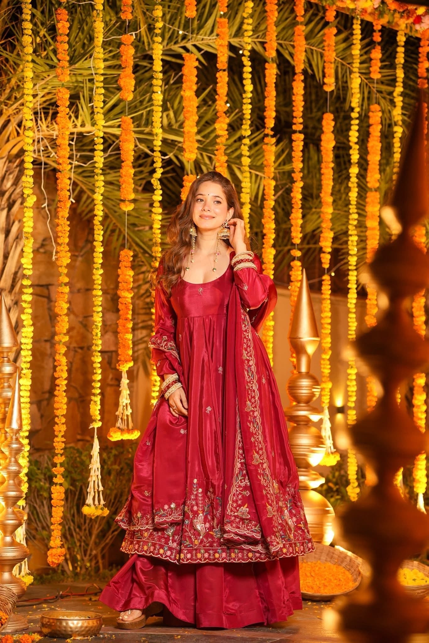 ✨ Maharani Luxe Silk Anarkali Suit Set ✨