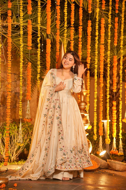 ✨ Maharani Luxe Silk Anarkali Suit Set ✨