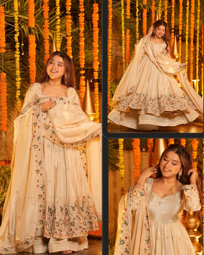 ✨ Maharani Luxe Silk Anarkali Suit Set ✨