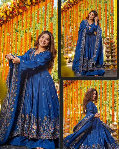 ✨ Maharani Luxe Silk Anarkali Suit Set ✨