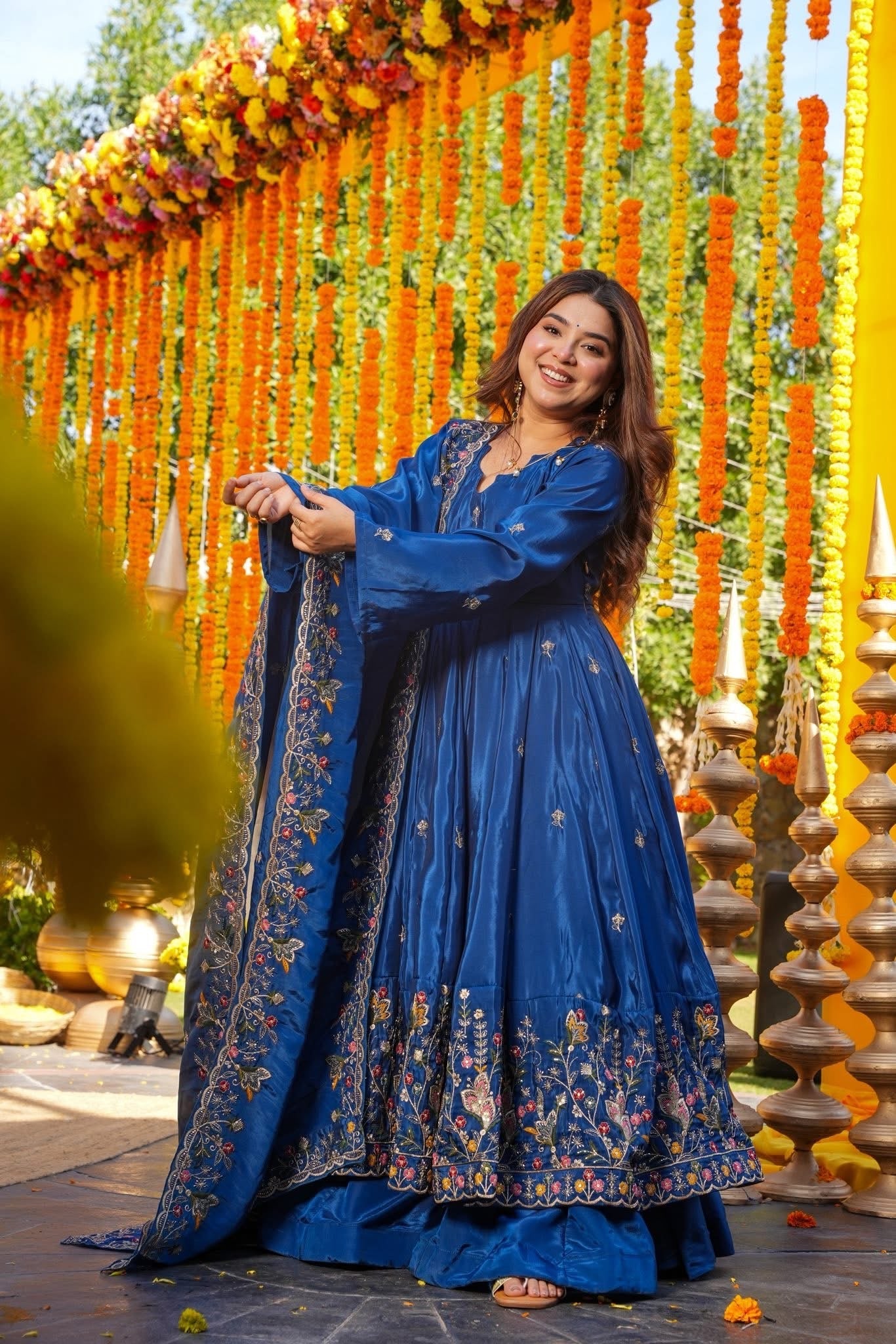 ✨ Maharani Luxe Silk Anarkali Suit Set ✨