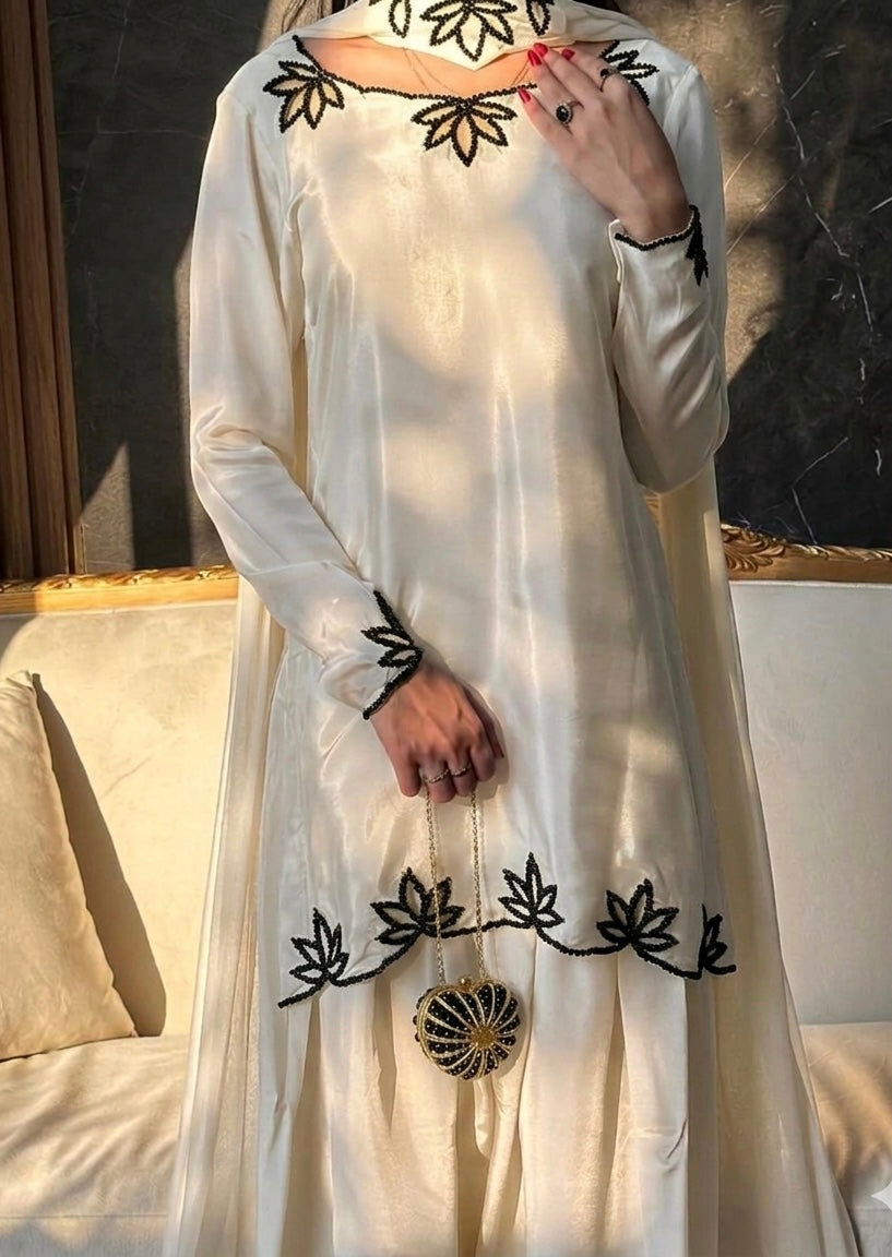 ✨ Royal Rani Pink Pearl Work Palazzo Suit Set ✨