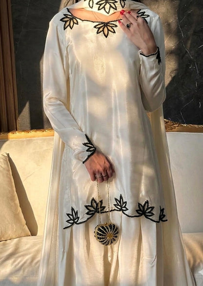 ✨ Royal Rani Pink Pearl Work Palazzo Suit Set ✨