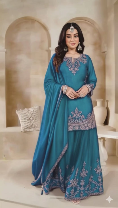 👑 Royal Embroidered Sharara Suit Collection 👑