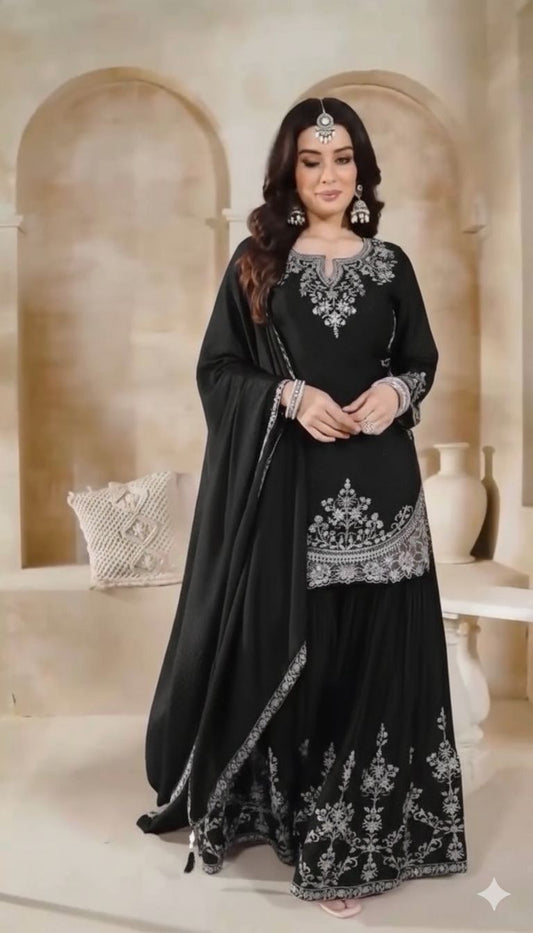 👑 Royal Embroidered Sharara Suit Collection 👑