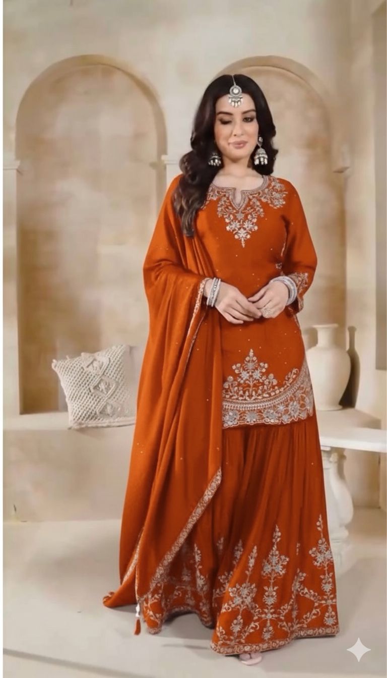 👑 Royal Embroidered Sharara Suit Collection 👑
