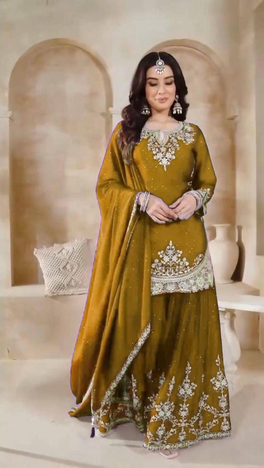 👑 Royal Embroidered Sharara Suit Collection 👑
