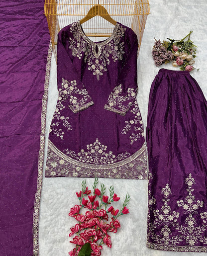 👑 Royal Embroidered Sharara Suit Collection 👑