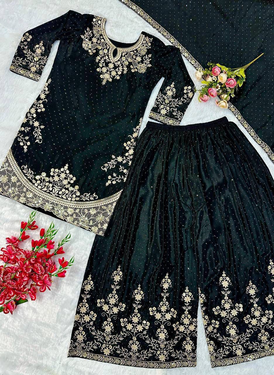 👑 Royal Embroidered Sharara Suit Collection 👑