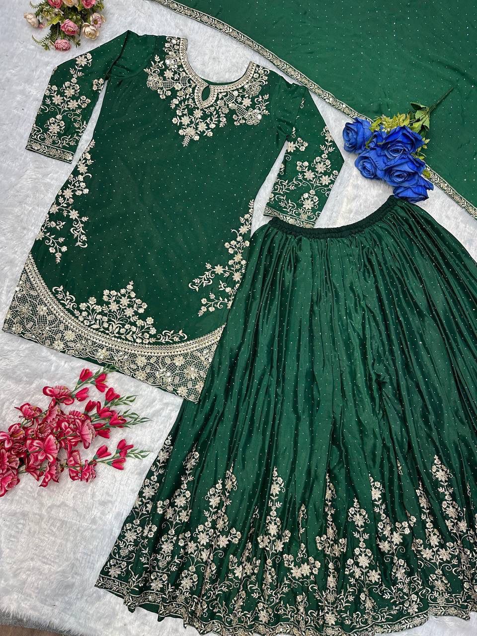 👑 Royal Embroidered Sharara Suit Collection 👑
