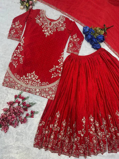 👑 Royal Embroidered Sharara Suit Collection 👑