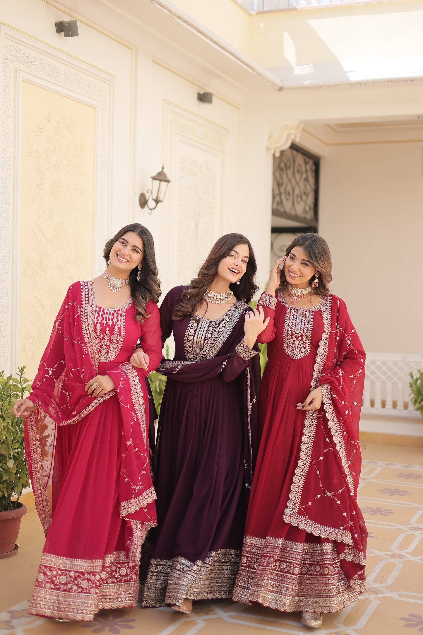 ✨ Royal Grace Embroidered Anarkali Set ✨