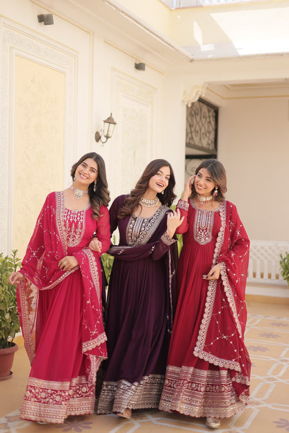 ✨ Royal Grace Embroidered Anarkali Set ✨