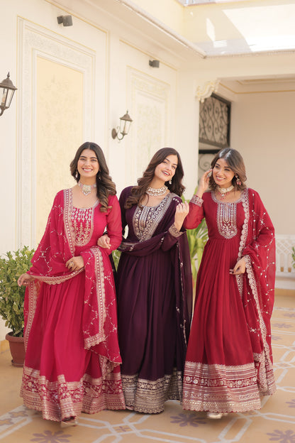 ✨ Royal Grace Embroidered Anarkali Set ✨