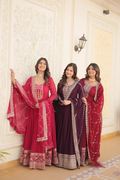 ✨ Royal Grace Embroidered Anarkali Set ✨