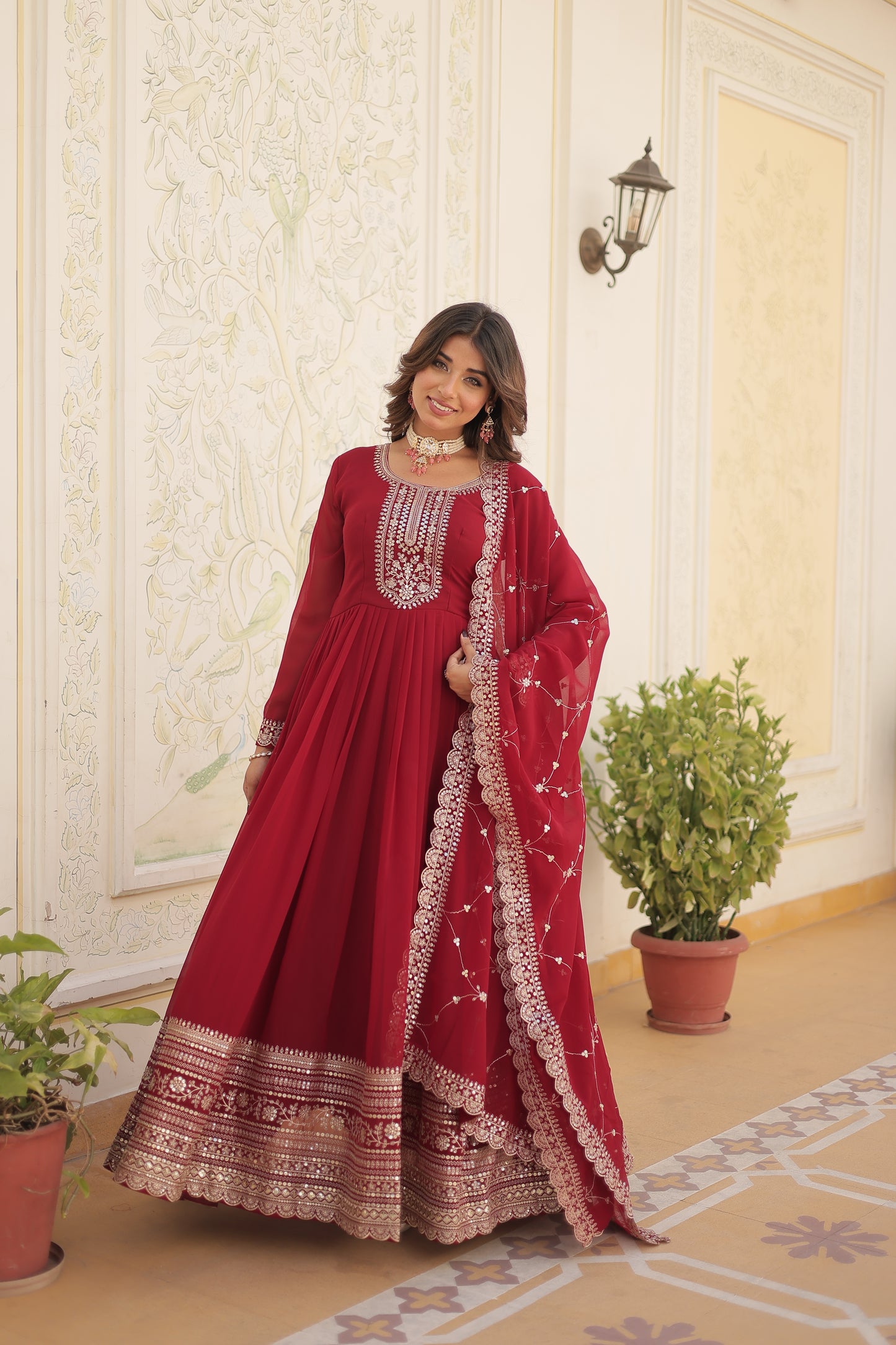 ✨ Royal Grace Embroidered Anarkali Set ✨