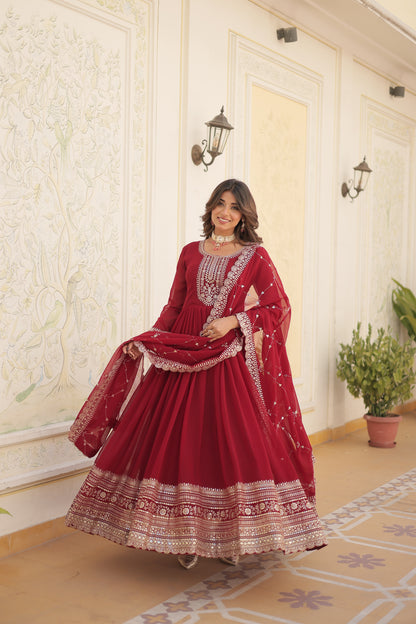 ✨ Royal Grace Embroidered Anarkali Set ✨