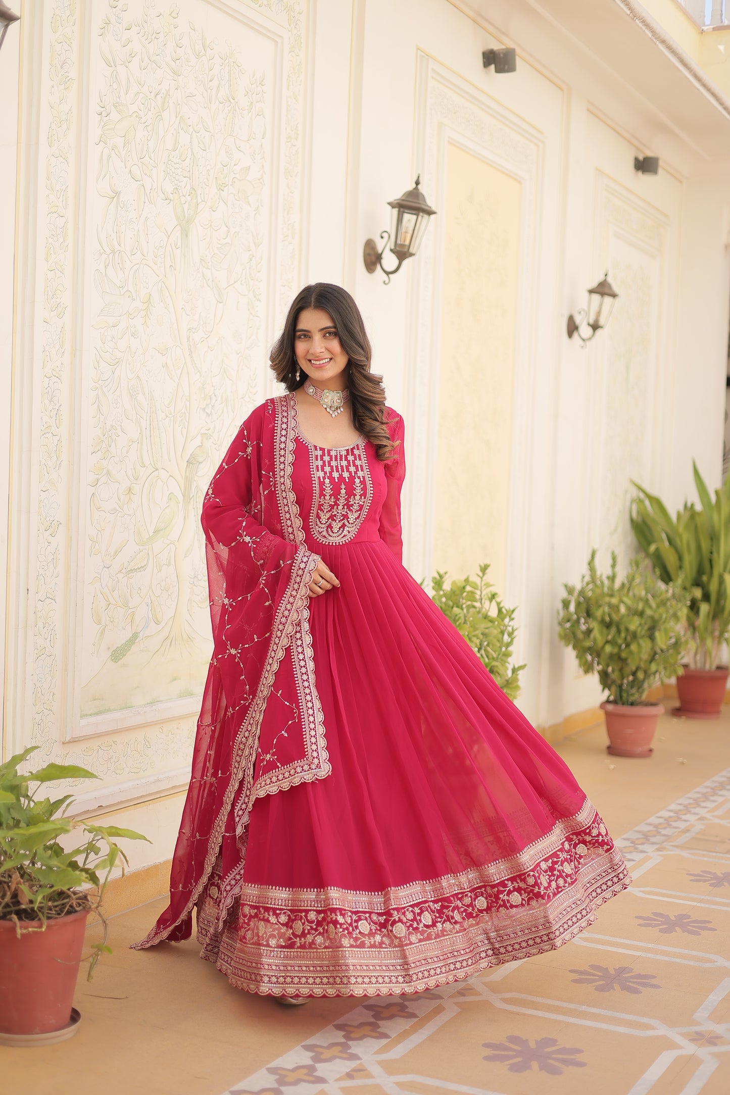 ✨ Royal Grace Embroidered Anarkali Set ✨