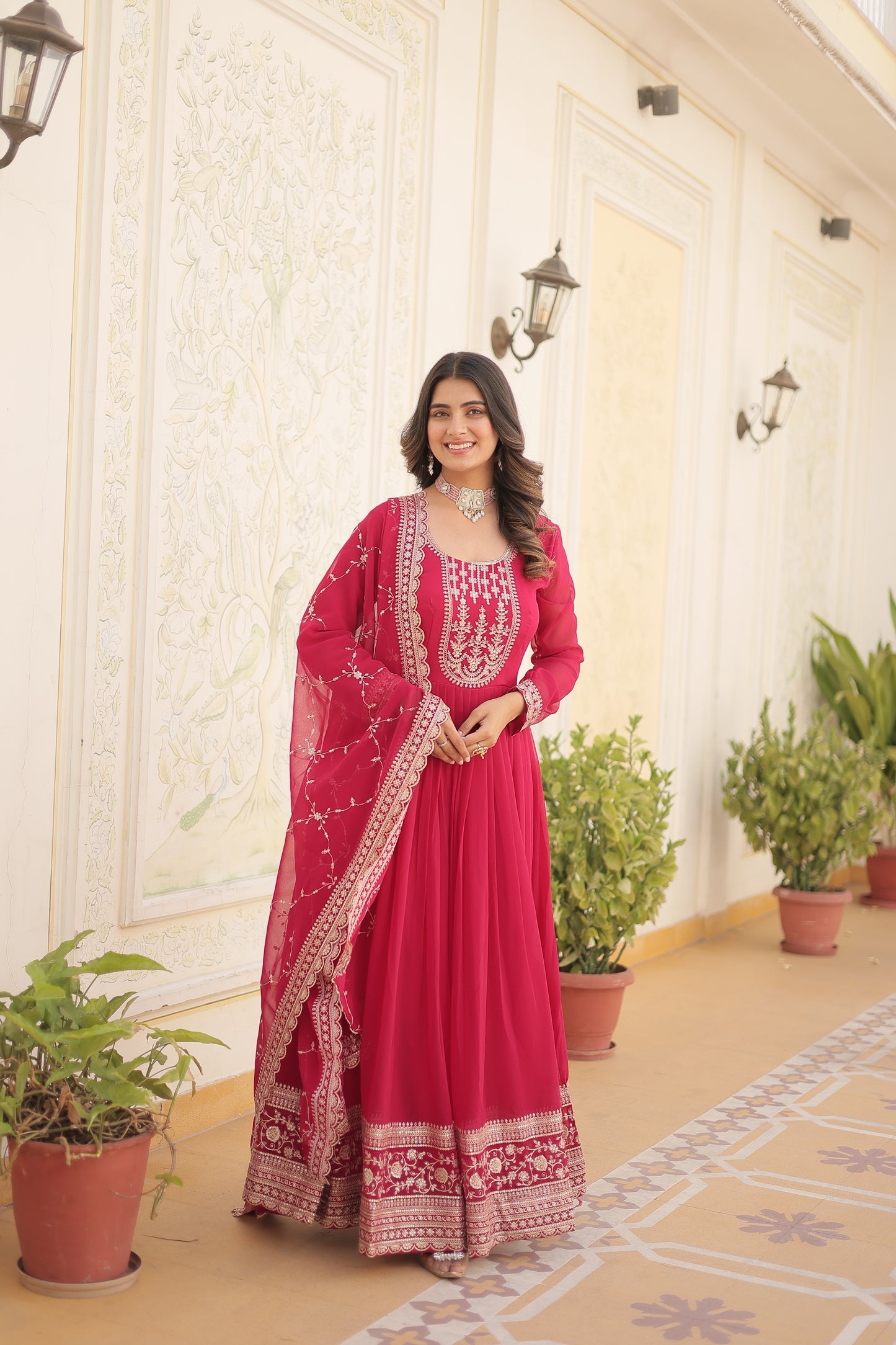 ✨ Royal Grace Embroidered Anarkali Set ✨