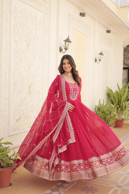 ✨ Royal Grace Embroidered Anarkali Set ✨