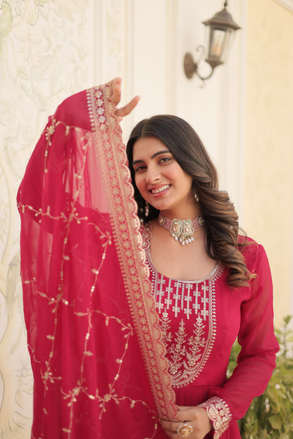 ✨ Royal Grace Embroidered Anarkali Set ✨
