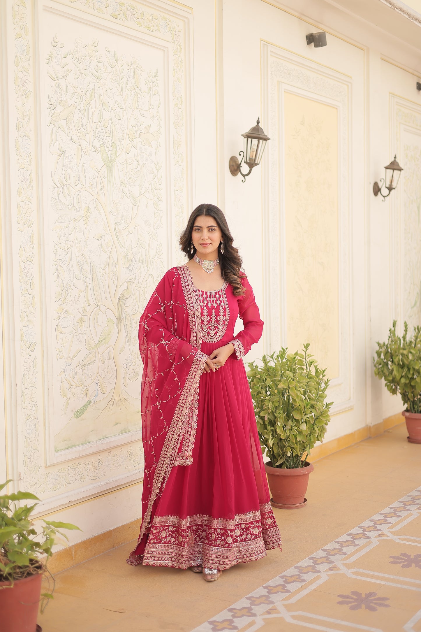 ✨ Royal Grace Embroidered Anarkali Set ✨
