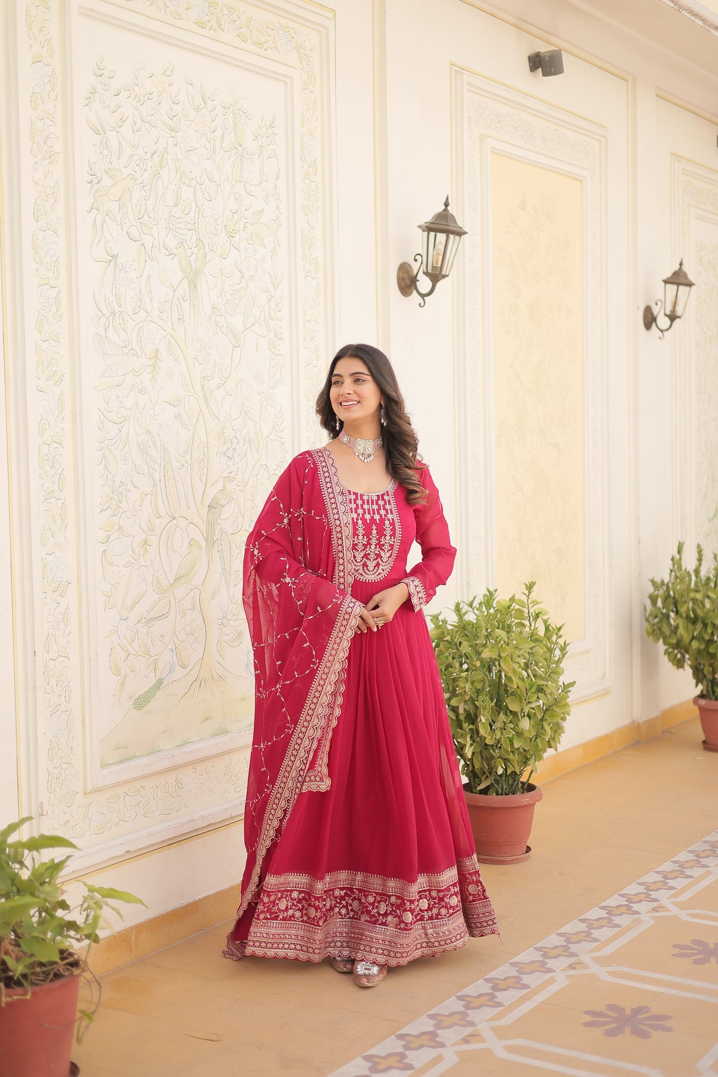✨ Royal Grace Embroidered Anarkali Set ✨