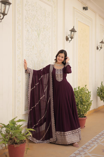 ✨ Royal Grace Embroidered Anarkali Set ✨