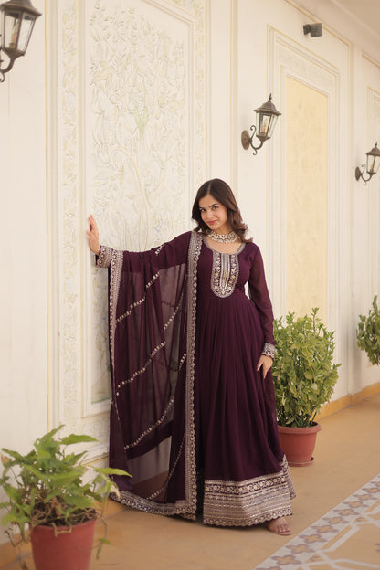 ✨ Royal Grace Embroidered Anarkali Set ✨