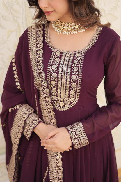 ✨ Royal Grace Embroidered Anarkali Set ✨