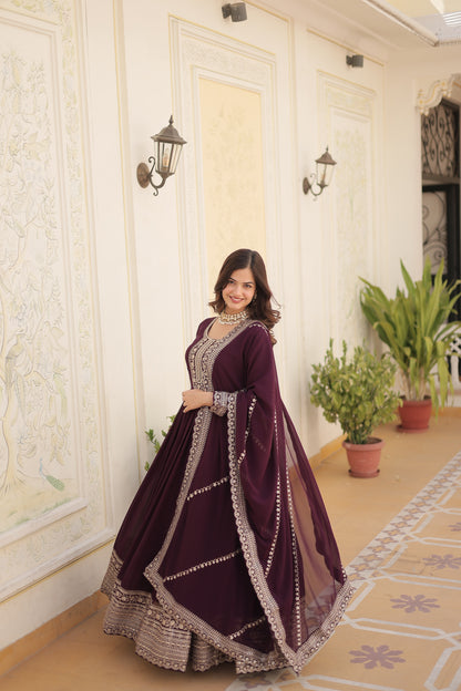 ✨ Royal Grace Embroidered Anarkali Set ✨