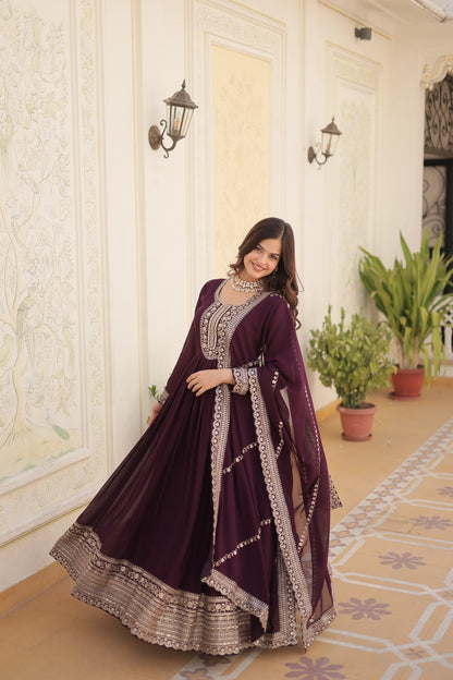✨ Royal Grace Embroidered Anarkali Set ✨