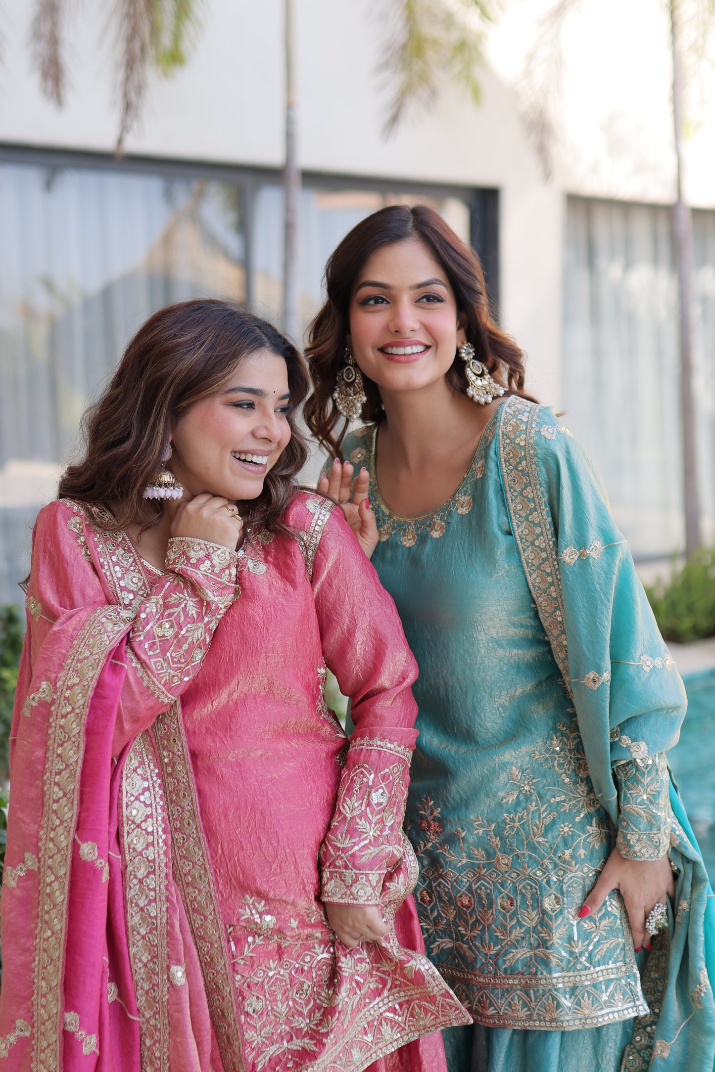 ✨ Pastel Luxe Embroidered Sharara Suit Set ✨