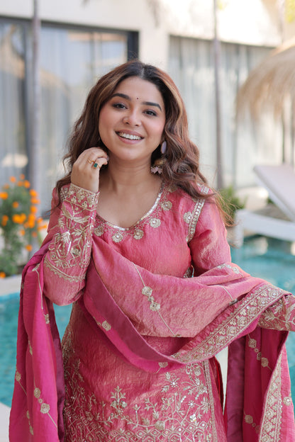 ✨ Pastel Luxe Embroidered Sharara Suit Set ✨