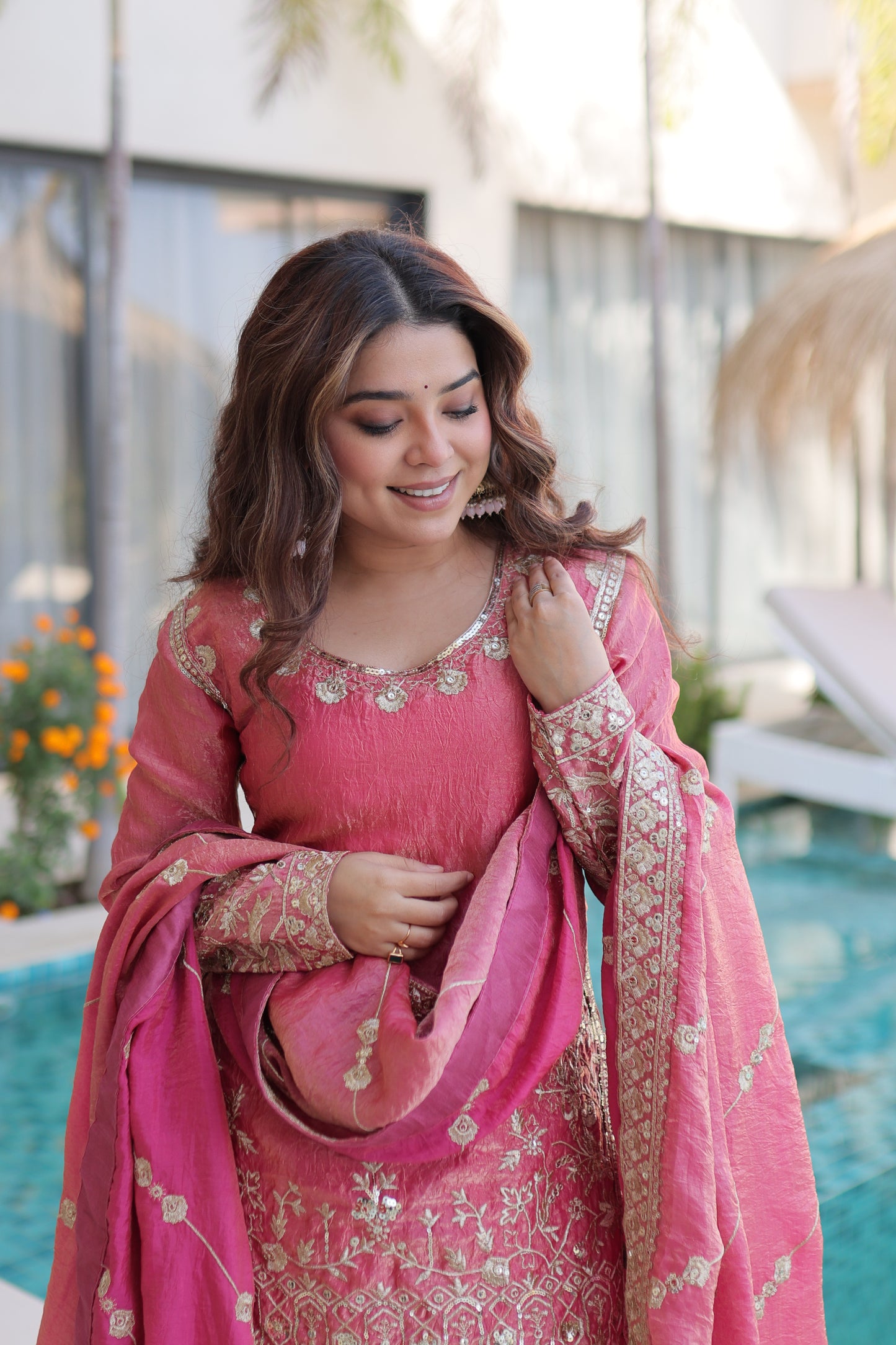 ✨ Pastel Luxe Embroidered Sharara Suit Set ✨